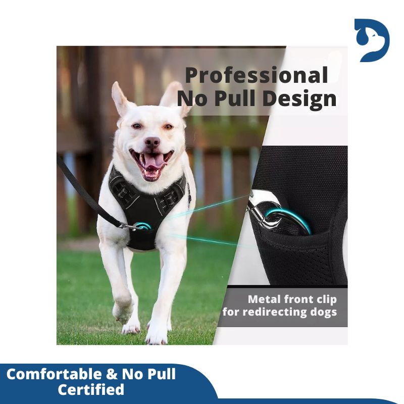 Soft-Padded, Reflective, Easy-Control No-Pull Dog Harness