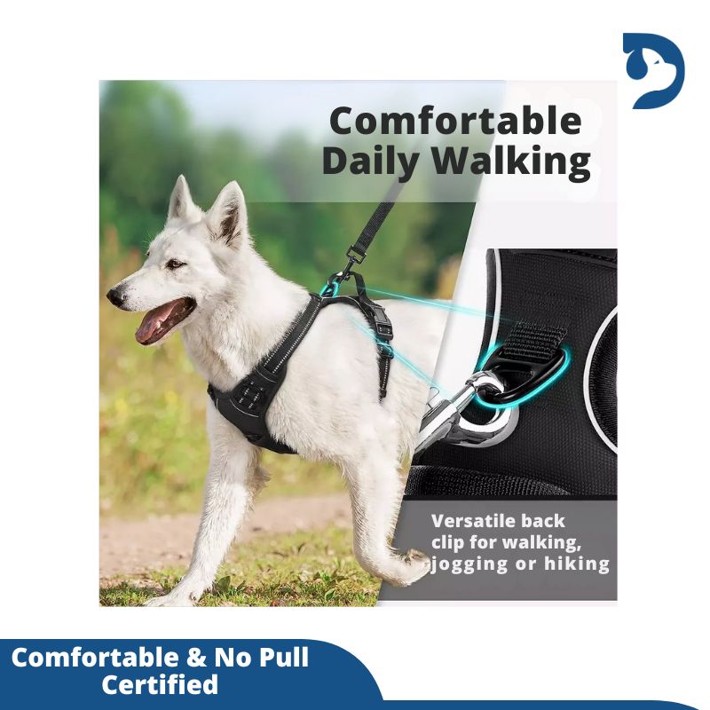 Soft-Padded, Reflective, Easy-Control No-Pull Dog Harness