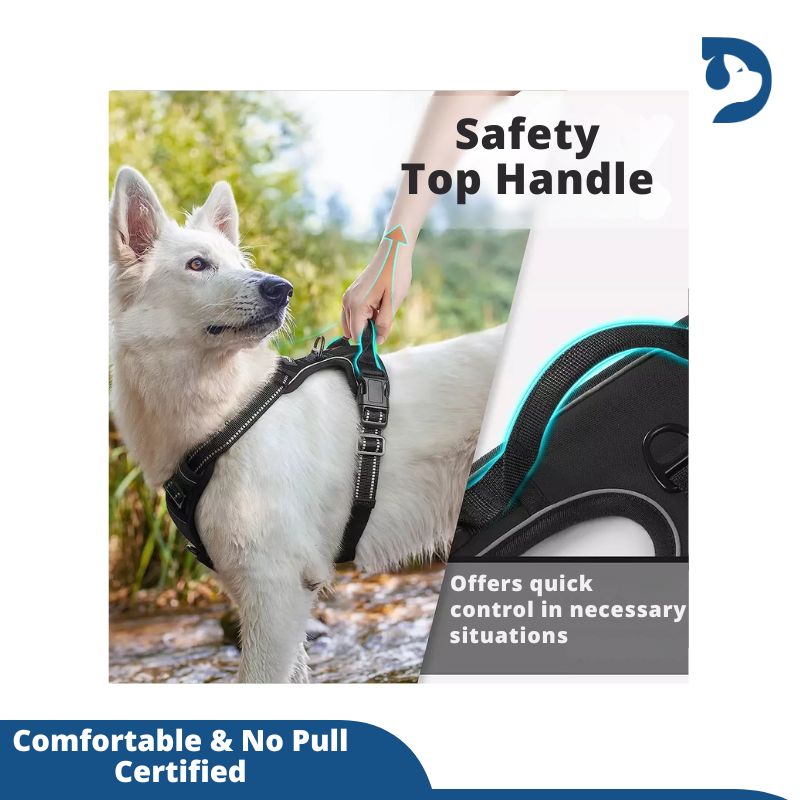 Soft-Padded, Reflective, Easy-Control No-Pull Dog Harness