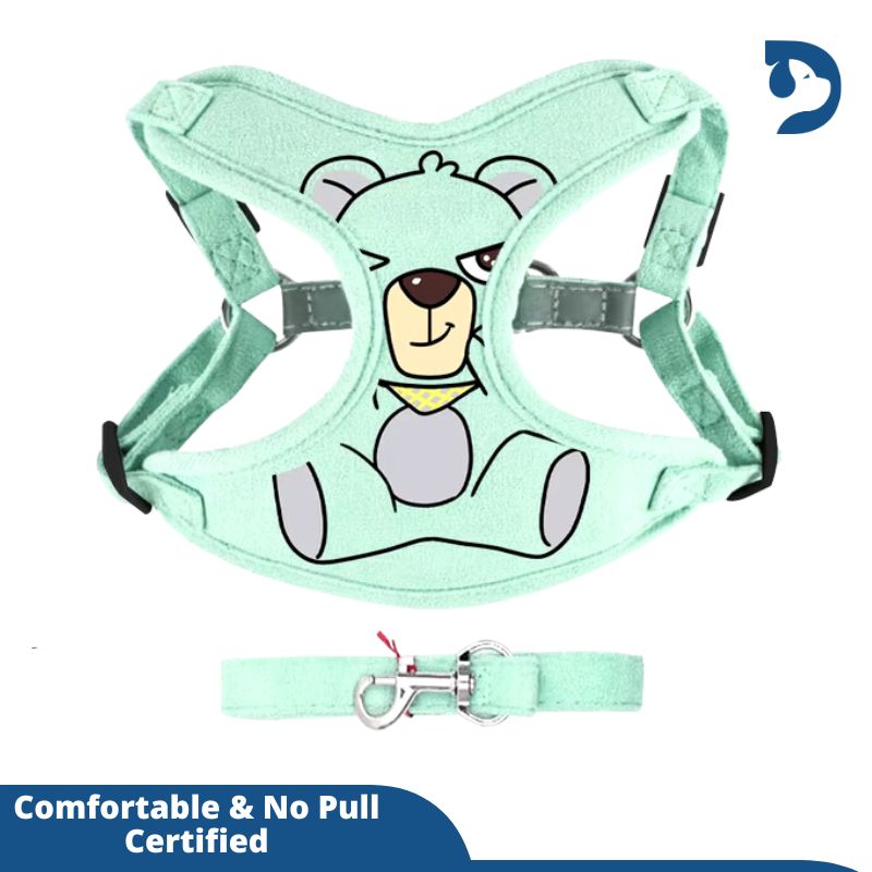 No pull pet dog harness and lead rope set adjustable puppy cat harness vest Reflective walking lead rope for puppy Akita