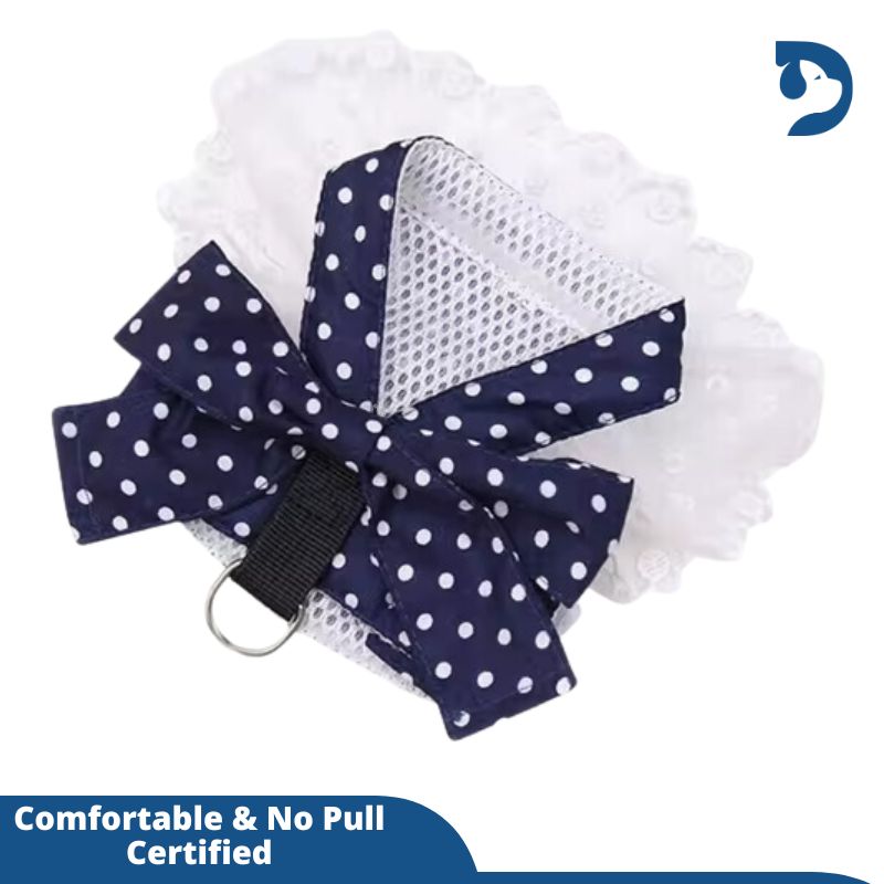 Dog Harness Beautiful Lace Cat Leash Bow Knot Chest Strap Dog Collar