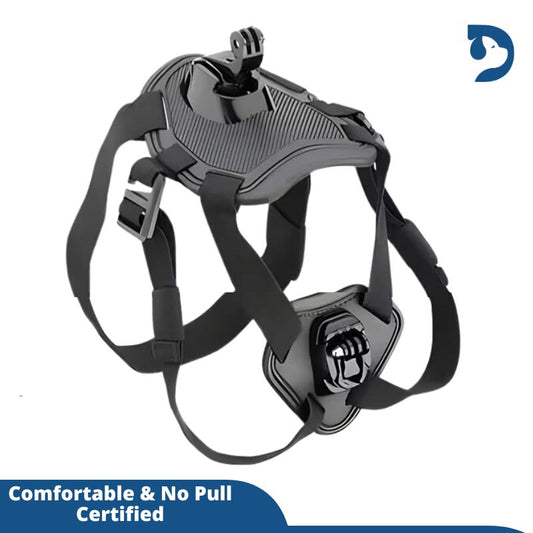 Soft & Adjustable Dog Harness Mount for GoPro - Chest & Back Fixation for Small, Medium, and Large Dogs