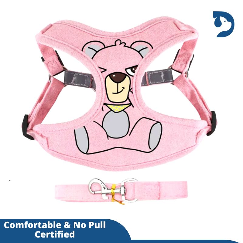 No pull pet dog harness and lead rope set adjustable puppy cat harness vest Reflective walking lead rope for puppy Akita