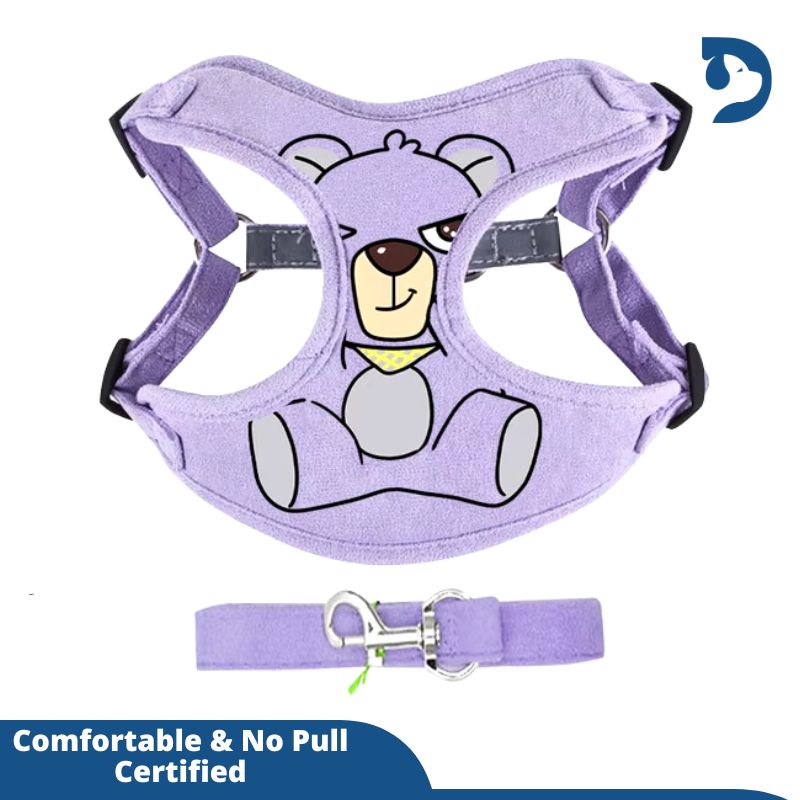 No pull pet dog harness and lead rope set adjustable puppy cat harness vest Reflective walking lead rope for puppy Akita